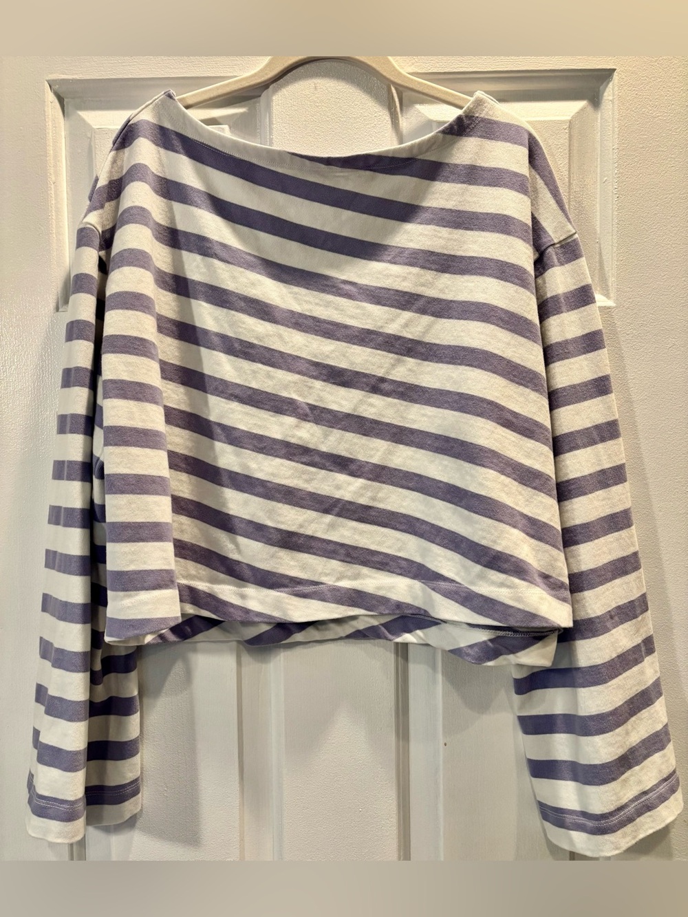 Maeve Anthropologie Striped Long Sleeve Cotton Top - Size Large
